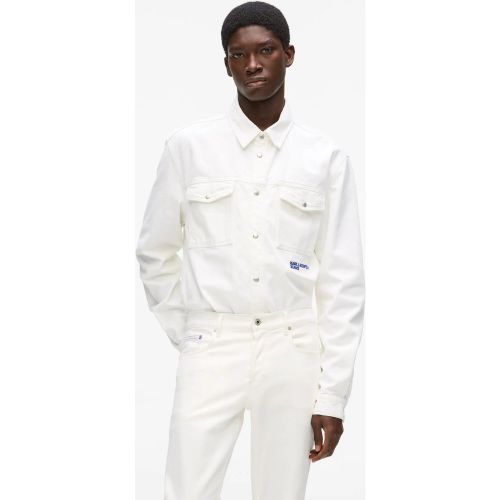 Surchemise En Denim Avec Imprimé Karl Graphique, , , Taille: Xs - KL Jeans - Modalova