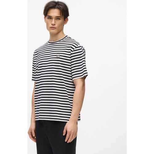 T-shirt Ikon À Rayures Décontracté, , /, Taille: Xs - Karl Lagerfeld - Modalova