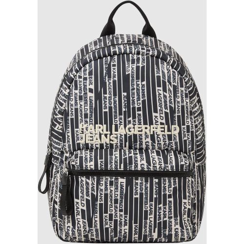 Sac À Dos En Nylon Avec Logo Linéaire, , , Taille: One Size - KL Jeans - Modalova