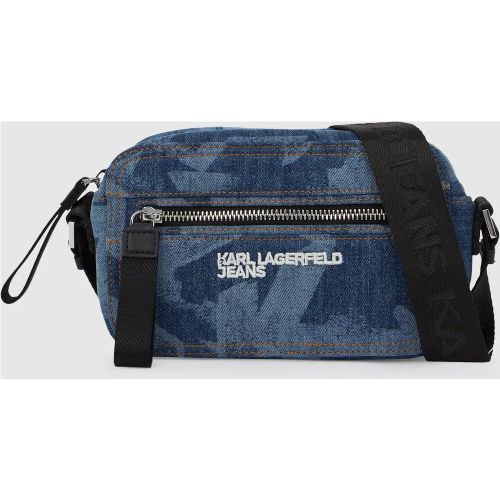 Sac Caméra Monogram En Denim, , , Taille: One Size - KL Jeans - Modalova