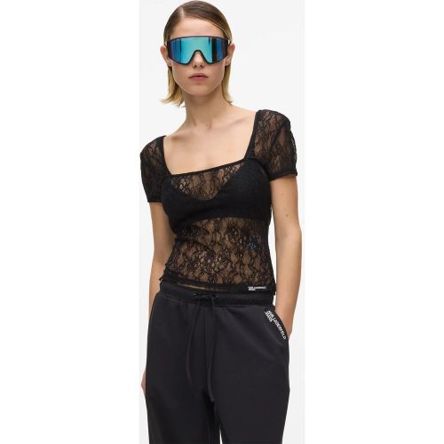 Haut En Dentelle À Manches Capuchon, , , Taille: Xs - KL Jeans - Modalova