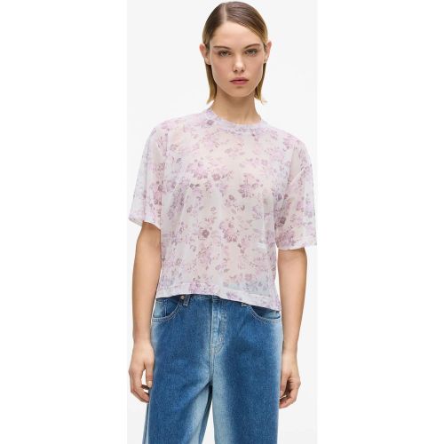 T-shirt À Manches Courtes En Maille À Motif Floral, , , Taille: Xs - KL Jeans - Modalova