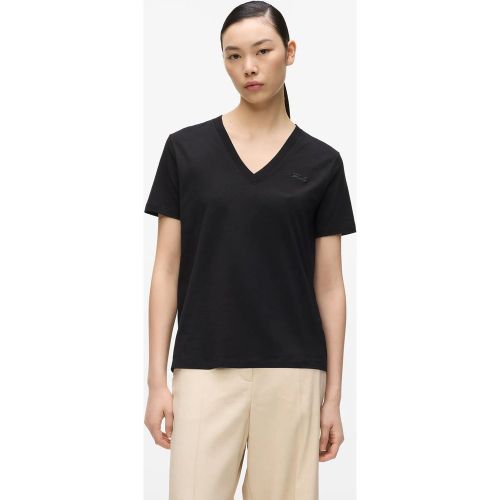 T-shirt À Col En V Signature, , , Taille: Xs - Karl Lagerfeld - Modalova