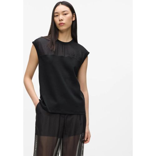 Débardeur En Organza Signature, , , Taille: Xs - Karl Lagerfeld - Modalova