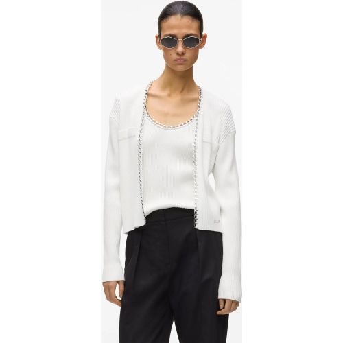 Cardigan En Maille Avec Détails Chaîne, , , Taille: Xs - Karl Lagerfeld - Modalova