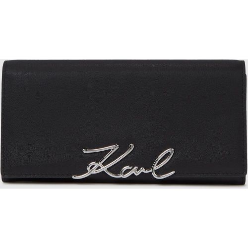 Portefeuille À Rabat Continental K/signature, , -, Taille: One Size - Karl Lagerfeld - Modalova