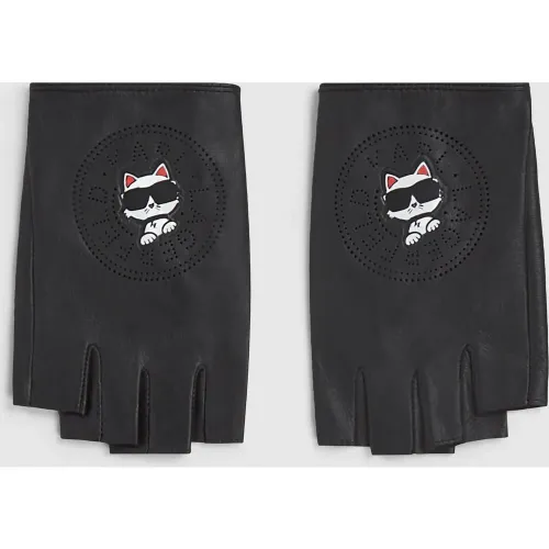 Mitaines À Motif Cercle Ikon Choupette, , , Taille: S - Karl Lagerfeld - Modalova