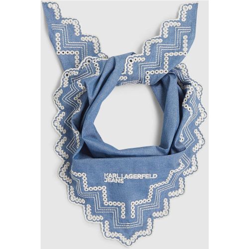 Foulard Bandana Triangle En Denim, , , Taille: One Size - KL Jeans - Modalova