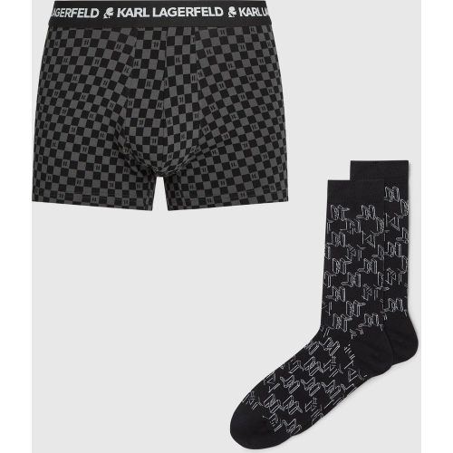 Coffret Cadeau Caleçon Et Chaussettes Monogram, , - , Taille: Xs - Karl Lagerfeld - Modalova