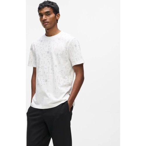 T-shirt En Coton Avec Strass Monogram, , , Taille: Xs - Karl Lagerfeld - Modalova
