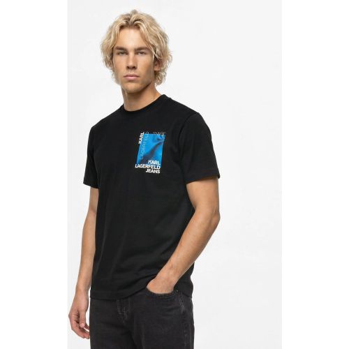 T-shirt Avec Logo Encadré Effet Ombré, , , Taille: Xs - KL Jeans - Modalova