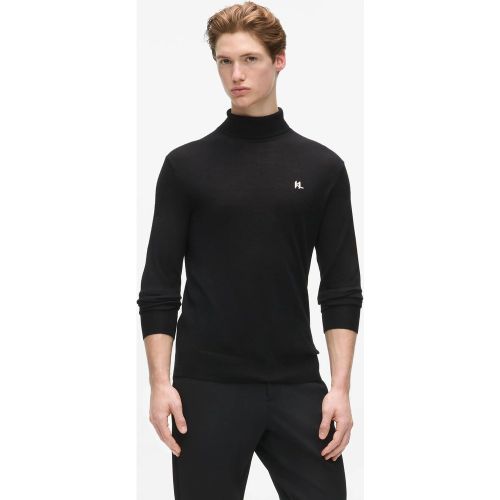 Pull-over En Laine À Col Roulé Monogram, , , Taille: Xs - Karl Lagerfeld - Modalova