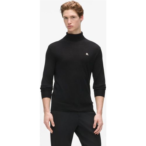 Pull-over En Laine À Col Roulé Monogram, , , Taille: Xs - Karl Lagerfeld - Modalova