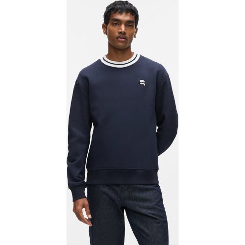 Sweat-shirt Ikon À Col Rayé, , , Taille: Xs - Karl Lagerfeld - Modalova