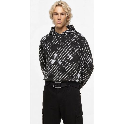 Sweat À Capuche Décontracté À Logo Effet Ombré Façon All-over, , , Taille: Xs - KL Jeans - Modalova