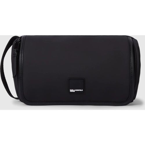Trousse De Toilette En Cuir Technique Enduit, , , Taille: One Size - KL Jeans - Modalova
