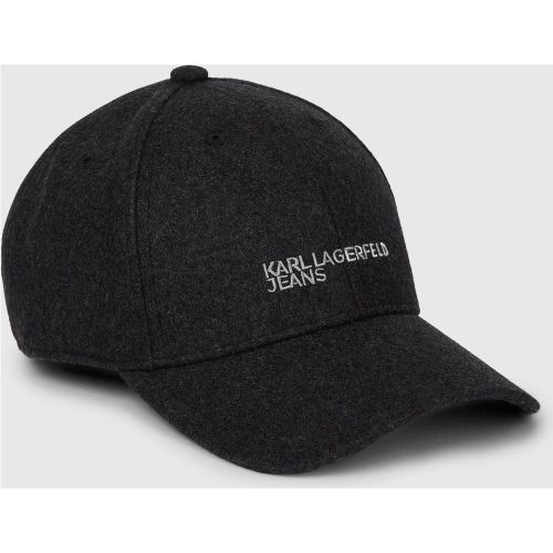 Casquette En Mélange De Laine À Logo, , , Taille: One Size - KL Jeans - Modalova