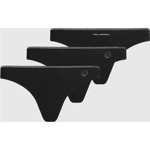 String Ikon Pailleté - Lot De 3, , , Taille: Xs - Karl Lagerfeld - Modalova