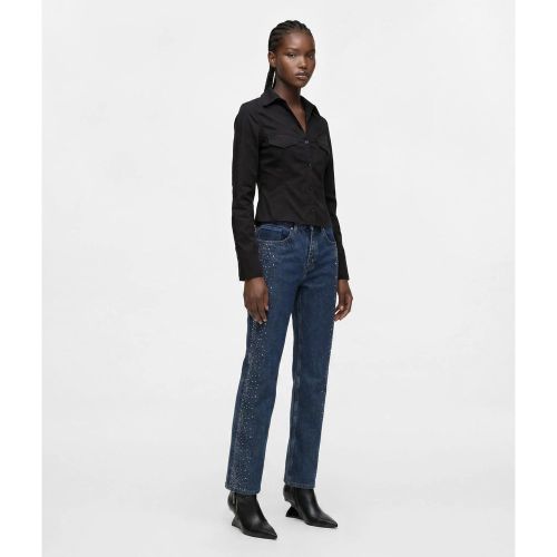 Jeans Coupe Droite Et Taille Haute Avec Strass, , , Taille: 2530 - KL Jeans - Modalova