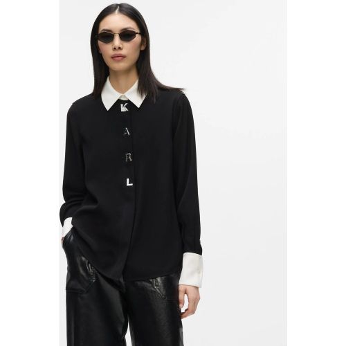 Chemise Contrastée Lettrage Karl, , /, Taille: 38 - Karl Lagerfeld - Modalova