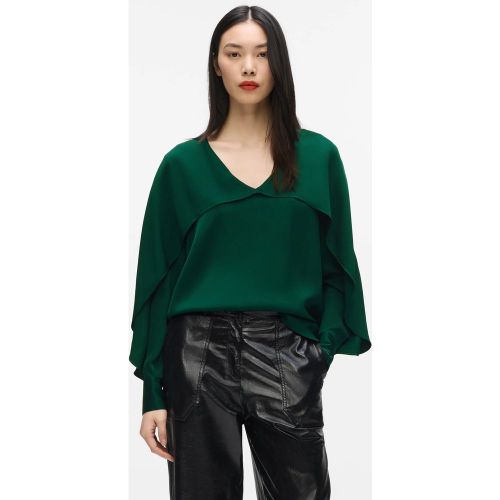 Chemisier À Volants Col En V, , , Taille: 38 - Karl Lagerfeld - Modalova