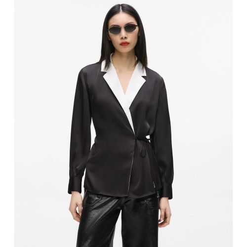 Blouse Cache-cœur En Satin, , /, Taille: 38 - Karl Lagerfeld - Modalova