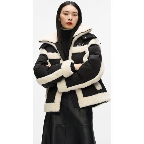 Doudoune En Fausse Peau De Mouton, , , Taille: Xs - Karl Lagerfeld - Modalova