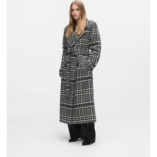 Manteau Long En Laine Mélangée À Motif --poule, , --, Taille: 38 - Karl Lagerfeld - Modalova