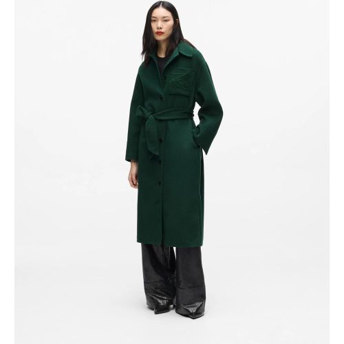 Manteau Long Ceinturé En Laine Mélangée, , , Taille: 38 - Karl Lagerfeld - Modalova