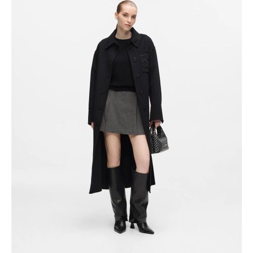Manteau Long Ceinturé En Laine Mélangée, , , Taille: 38 - Karl Lagerfeld - Modalova