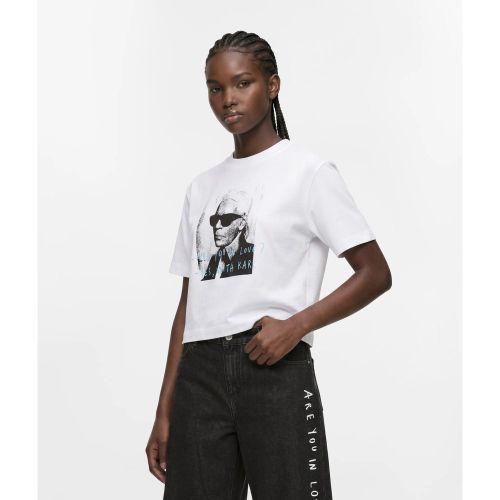 T-shirt Karl Cropped Klj X Pietro Terzini, , , Taille: Xs - KL Jeans - Modalova