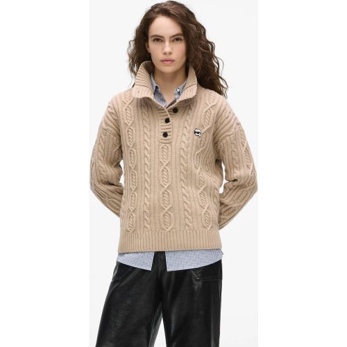 Polo En Maille Torsadée Ikon, , , Taille: Xs - Karl Lagerfeld - Modalova