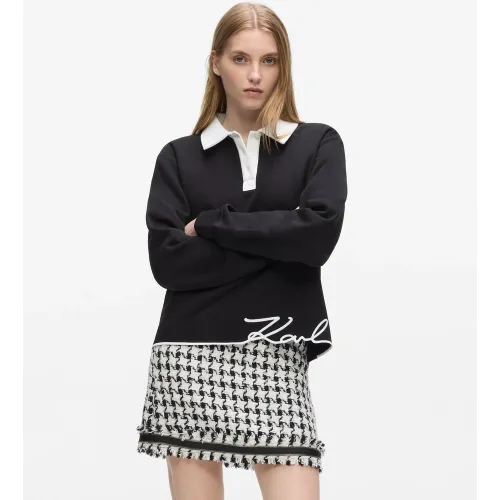 Sweat-shirt Polo Signature, , , Taille: Xs - Karl Lagerfeld - Modalova