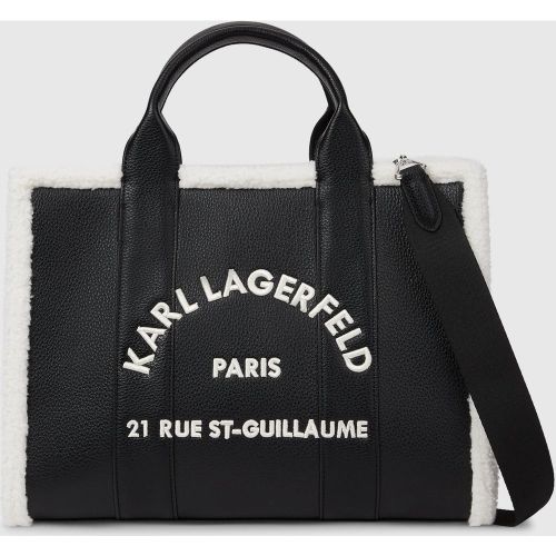 Sac En Toile, Taille Moyenne, Fausse Peau De Mouton, Rue St-guillaume, , , Taille: One Size - Karl Lagerfeld - Modalova