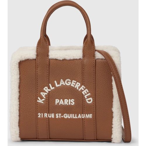 Mini Sac En Toile Rue St-guillaume En Fausse Peau De Mouton, , , Taille: One Size - Karl Lagerfeld - Modalova