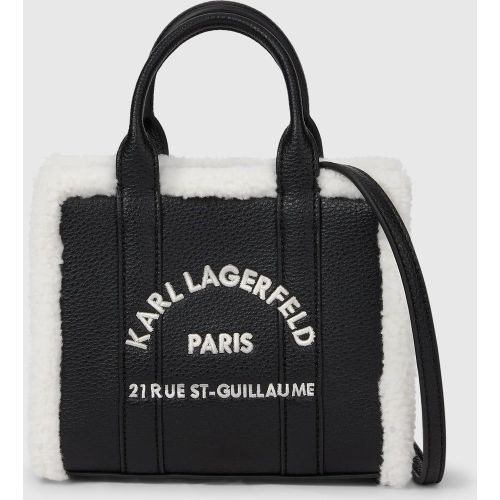 Mini Sac En Toile Rue St-guillaume En Fausse Peau De Mouton, , , Taille: One Size - Karl Lagerfeld - Modalova