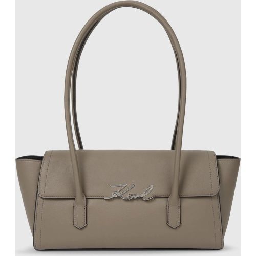 Sac Porté Épaule En Cuir K/signature, , , Taille: One Size - Karl Lagerfeld - Modalova