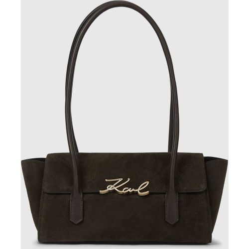 Sac Porté Épaule En Daim K/signature, , , Taille: One Size - Karl Lagerfeld - Modalova