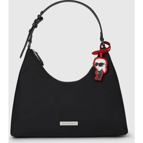 Sac Hobo Ikon En Nylon Avec Breloque, , , Taille: One Size - Karl Lagerfeld - Modalova