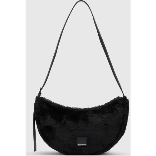 Sacoche À Bandoulière En Fausse Fourrure Avec Logo Encadré, , , Taille: One Size - KL Jeans - Modalova