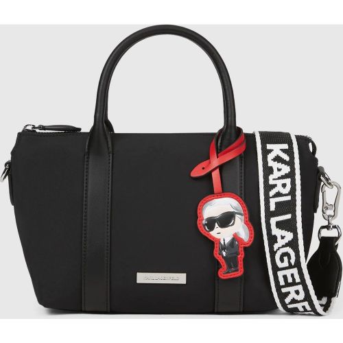 Sac En Toile Ikon En Nylon Avec Petite Breloque, , , Taille: One Size - Karl Lagerfeld - Modalova