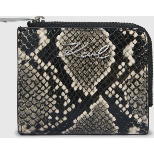 Petit Portefeuille Bristol K/signature En Python, , , Taille: One Size - Karl Lagerfeld - Modalova