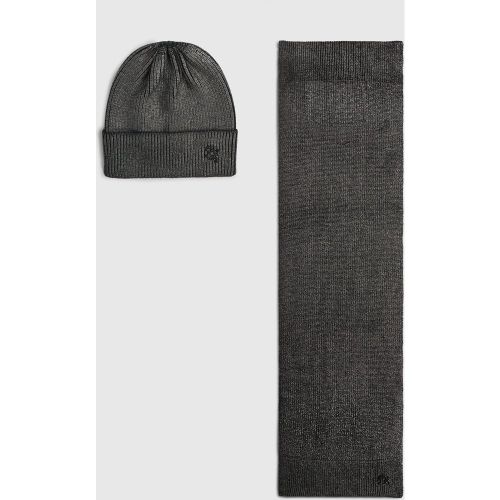 Coffret Cadeau Bonnet Et Écharpe Métallisés Ikon, , , Taille: One Size - Karl Lagerfeld - Modalova