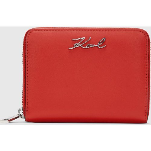 Portefeuille En Cuir De Taille Moyenne K/signature, , , Taille: One Size - Karl Lagerfeld - Modalova