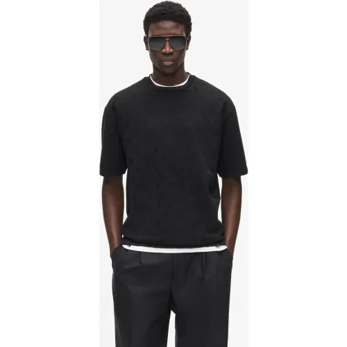 Pull À Manches Courtes Avec Motif Monogram, , , Taille: Xs - Karl Lagerfeld - Modalova