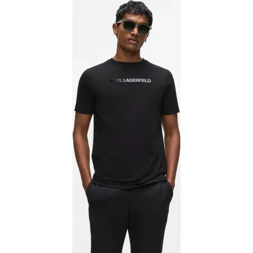 T-shirt Avec Badge À Logo Métallique, , , Taille: Xs - Karl Lagerfeld - Modalova