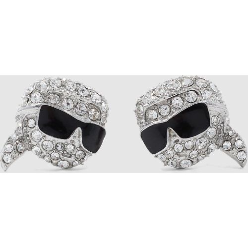 Boucles D'oreilles À Breloque Pavées, , , Taille: One Size - Karl Lagerfeld - Modalova