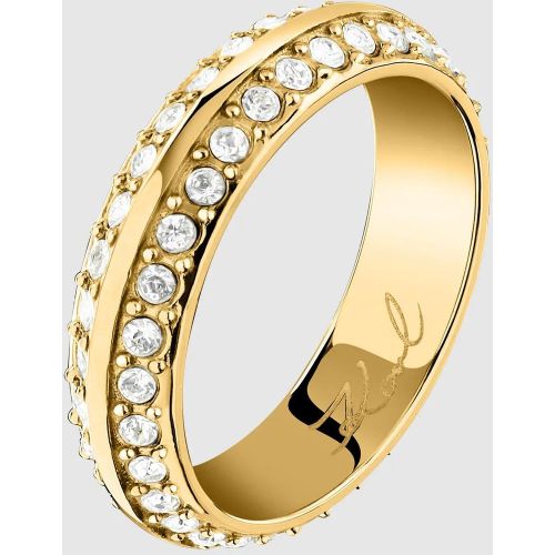 Bague Dorée À Cristaux, , , Taille: 18 - Karl Lagerfeld - Modalova