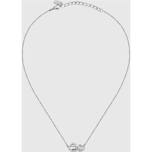 Collier Double Cœur En , , , Taille: One Size - Karl Lagerfeld - Modalova