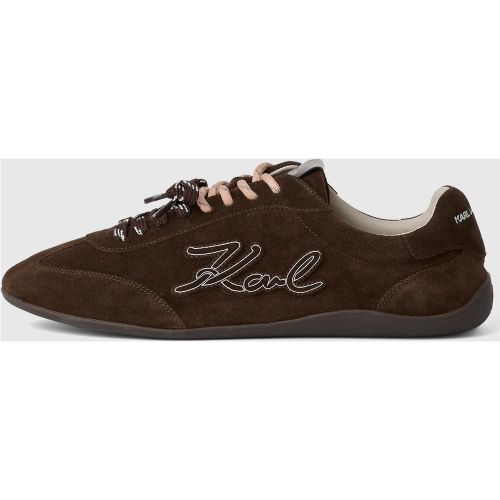 Baskets En Daim Signature Altia, , , Taille: 35 - Karl Lagerfeld - Modalova